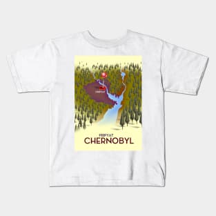 Chernobyl Travel Map Kids T-Shirt